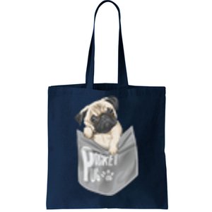 Pocket Pug Cute Tote Bag