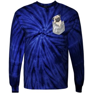 Pocket Pug Cute Tie-Dye Long Sleeve Shirt