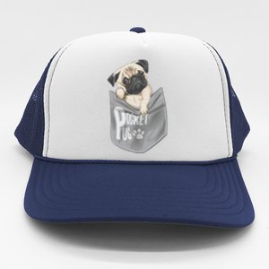 Pocket Pug Cute Trucker Hat