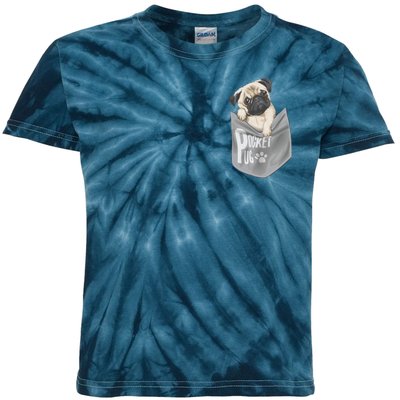 Pocket Pug Cute Kids Tie-Dye T-Shirt