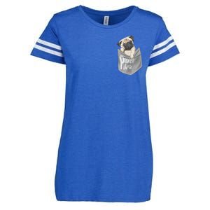 Pocket Pug Cute Enza Ladies Jersey Football T-Shirt