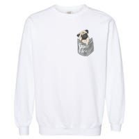 Pocket Pug Cute Garment-Dyed Sweatshirt