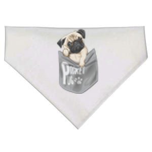 Pocket Pug Cute USA-Made Doggie Bandana