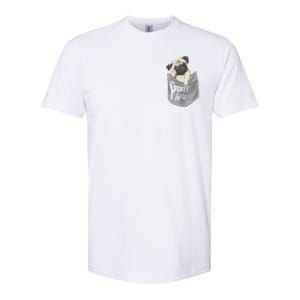 Pocket Pug Cute Softstyle CVC T-Shirt