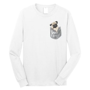 Pocket Pug Cute Long Sleeve Shirt