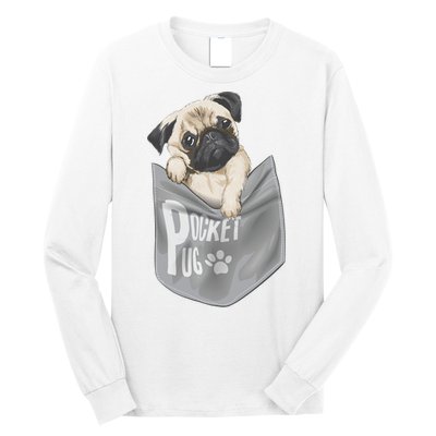 Pocket Pug Cute Long Sleeve Shirt