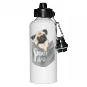 Pocket Pug Cute Aluminum Water Bottle