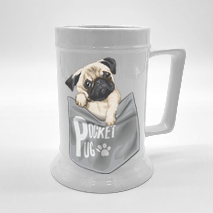 Pocket Pug Cute Beer Stein