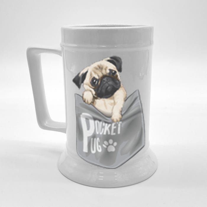 Pocket Pug Cute Beer Stein