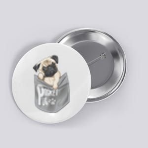 Pocket Pug Cute Button