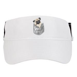 Pocket Pug Cute Adult Drive Performance Visor