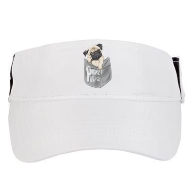 Pocket Pug Cute Adult Drive Performance Visor