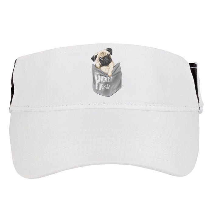 Pocket Pug Cute Adult Drive Performance Visor