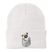 Pocket Pug Cute Knit Cap Winter Beanie