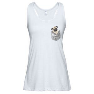 Pocket Pug Cute Ladies Essential Flowy Tank