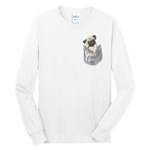 Pocket Pug Cute Tall Long Sleeve T-Shirt