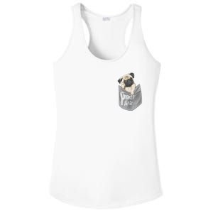 Pocket Pug Cute Ladies PosiCharge Competitor Racerback Tank