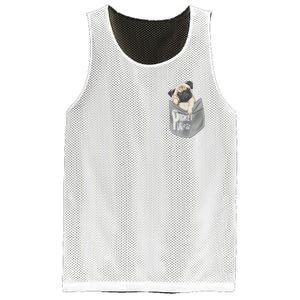 Pocket Pug Cute Mesh Reversible Basketball Jersey Tank