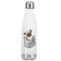 Pocket Pug Cute Stainless Steel Insulated Water Bottle