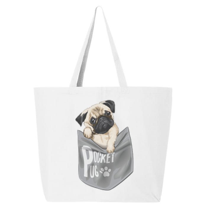 Pocket Pug Cute 25L Jumbo Tote