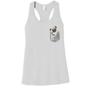 Pocket Pug Cute Women's Racerback Tank