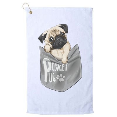 Pocket Pug Cute Golf Towel