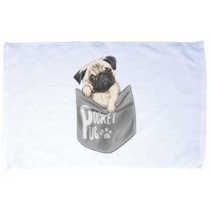 Pocket Pug Cute Microfiber Hand Towel