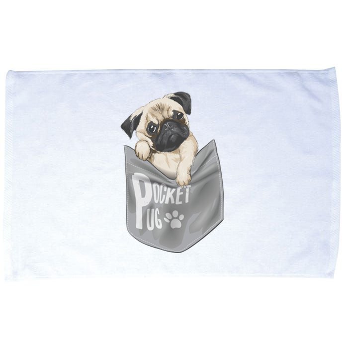 Pocket Pug Cute Microfiber Hand Towel