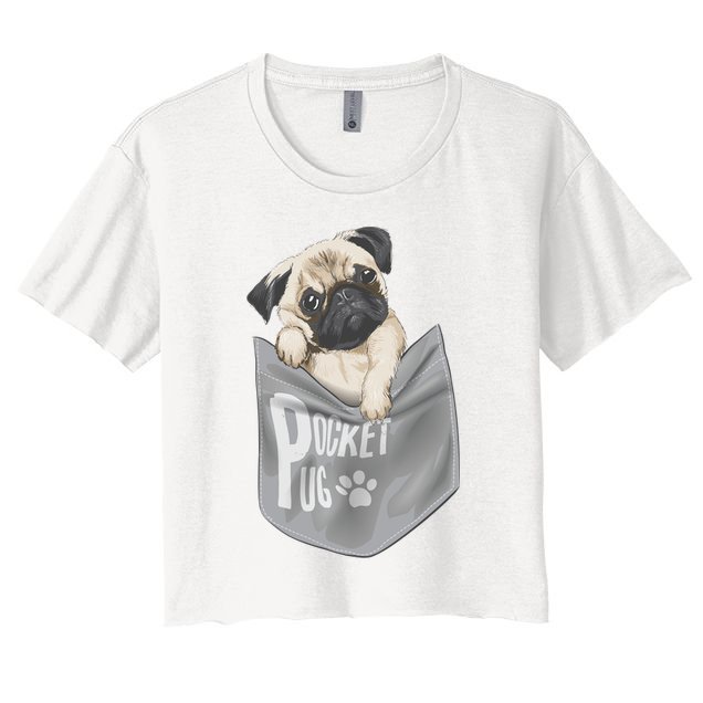 Pocket Pug Cute Crop Top