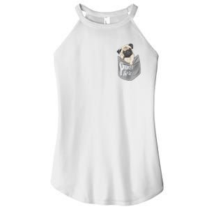 Pocket Pug Cute Women's Perfect Tri Rocker Tank