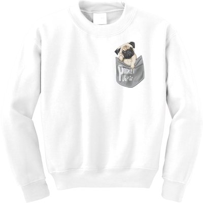 Pocket Pug Cute Kids Sweatshirt