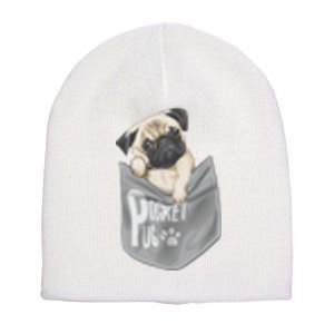 Pocket Pug Cute Short Acrylic Beanie