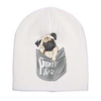 Pocket Pug Cute Short Acrylic Beanie