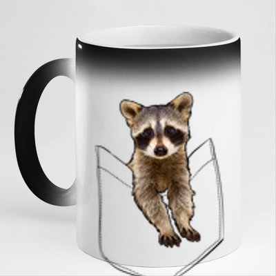 Pocket Raccoon Funny 11oz Black Color Changing Mug