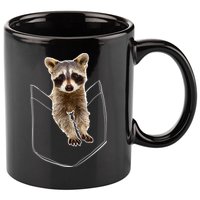 Pocket Raccoon Funny 11oz C Handle Ceramic Mug
