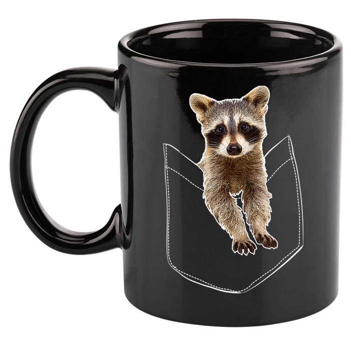 Pocket Raccoon Funny 11oz C Handle Ceramic Mug