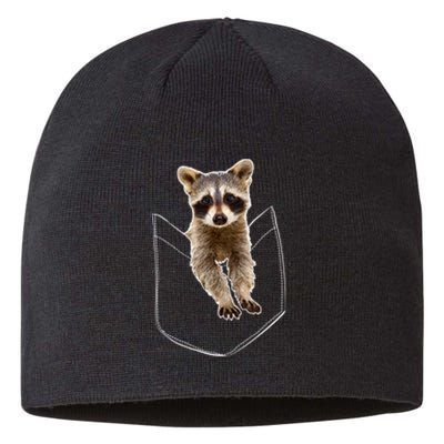 Pocket Raccoon Funny Sustainable Beanie