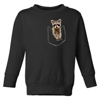 Pocket Raccoon Funny Toddler Sweatshirt