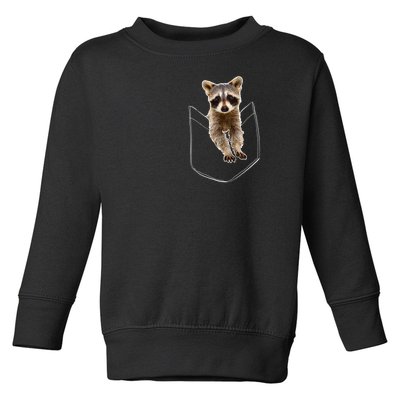 Pocket Raccoon Funny Toddler Sweatshirt