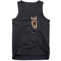 Pocket Raccoon Funny Tank Top