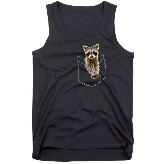 Pocket Raccoon Funny Tank Top