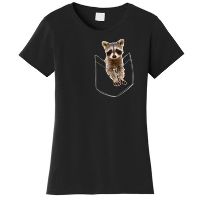 Pocket Raccoon Funny Women's T-Shirt