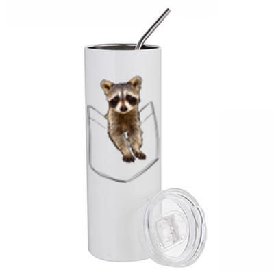 Pocket Raccoon Funny Stainless Steel Tumbler