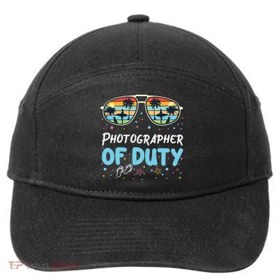 Photographer Of Duty Gift Photographer Gift 7-Panel Snapback Hat