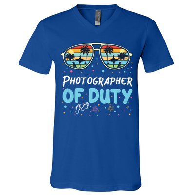 Photographer Of Duty Gift Photographer Gift V-Neck T-Shirt