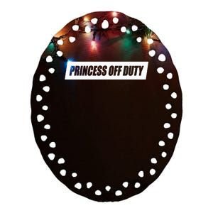 Princess Off Duty Civilian Princess Costume Disguise Ceramic Oval Ornament