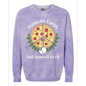 Pizza On Earth Cool Gift Colorblast Crewneck Sweatshirt