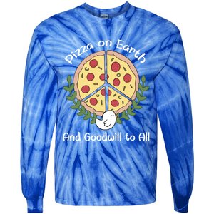 Pizza On Earth Cool Gift Tie-Dye Long Sleeve Shirt