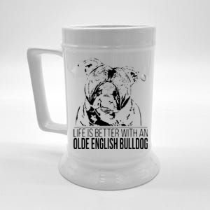 Proud Olde English Bulldog Life Is Better Dog Gift Present Beer Stein