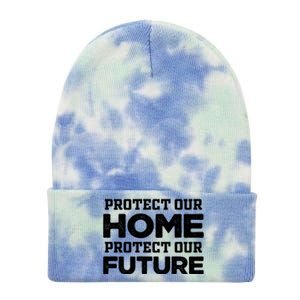 Protect Our Earth Protect Our Future Gift Earth Day Great Gift Tie Dye 12in Knit Beanie